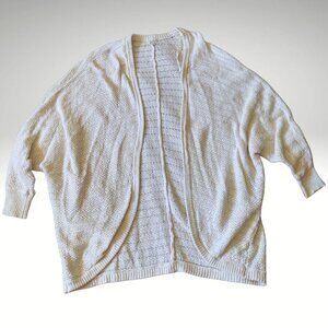 Aerie Cream Knit Cardigan Open Front Cozy Sweater